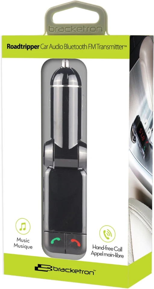 Bracketron Roadtripper Wireless Bluetooth Car FM Transmitter/USB Charger - Black - Image 1 of 2