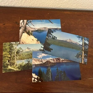 Lot Of 4 Vintage Crater Lake Post Cards Diamond Lake Mt. Thielsen Nature Ephem - Picture 1 of 5