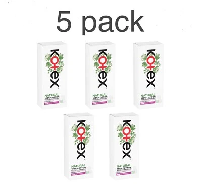 5pack KOTEX NATURAL Extra Protect (Normal+) Sanitary Pads, 18 pcs - Image 1 of 2