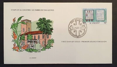 St Vincent Stamps 1977 Int Society of Postmasters First Day Cover (w) - Image 1 of 2
