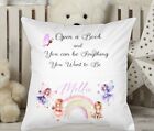 Personalised reading pillow, Kids Fairy  cushion, pocket pillow, kids bedroom