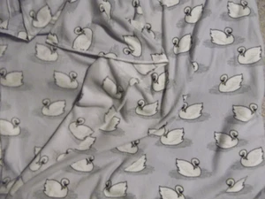 SWAN PRINT MICRO FLEECE FABRIC REMNANT, 148cm width by 1.75 cm length AUSTRALIAN - Picture 1 of 2