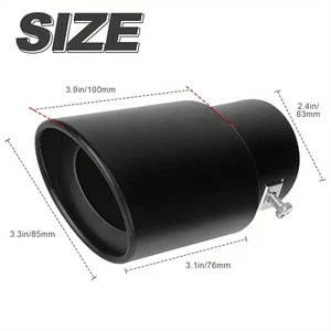 Tubo de escape universal para modificación de escape de coche - Puntas de escape universales - Imagen 1 de 10
