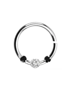 925 Sterling Silver Nose Ring Tragus Daith Helix Ear Cartilage Septum Hoop 18G - Picture 1 of 11