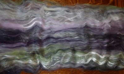 Winter Moorland Carded Art Batt 25-100g Merino Wool Silk & Sparkle Felt or Spin - Image 1 of 4