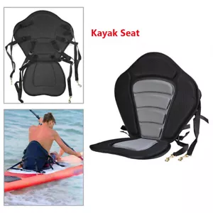 Kayak Seat Adjustable Sit On Top Canoe Back Rest Support Cushion Safety Black - Picture 1 of 11