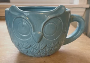 Taza/plantadora cerámica búho turquesa - Imagen 1 de 6