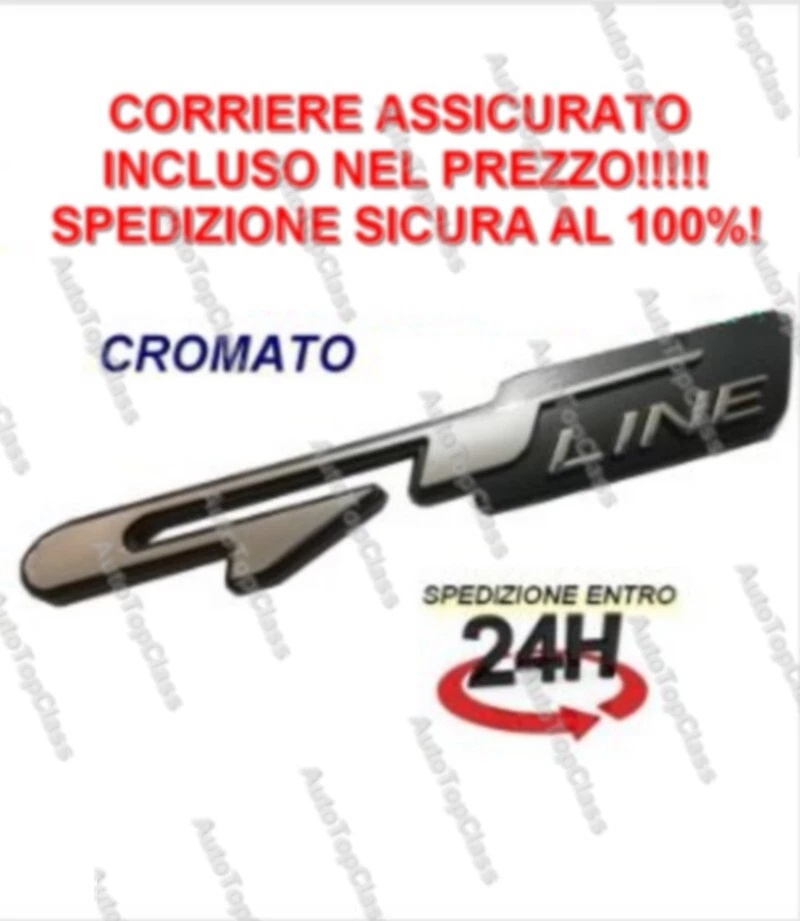 Stemma Fregio Logo 3d Adesivo EMBLEMA GTLINE GT LINE Peugeot Kia RIO SPORTAGE - Immagine 1 di 4