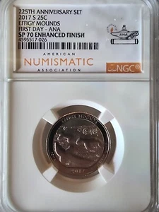 2017 S 225TH Anniversary Set NGC Sp70 FDOI Enhanced Finish Quarter Set - Picture 1 of 2