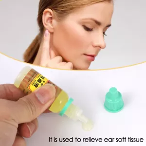 Gotas para otitis aguda de oído de 15 ml removedor de cerumen a base de hierbas chinas para el cuidado del tinnitus del oído - Imagen 1 de 12