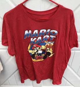 Men's Red Short Sleeve Nintendo Since '92 Mario Kart Race Graphic Tee 2XL - Picture 1 of 6
