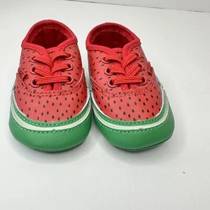 Vans Baby Infant Size 2 Sneakers Slip-On V Crib Watermelon Shoes - Picture 1 of 12