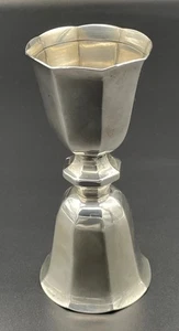 Fisher Sterling Silber Double Jigger Schnapsglas Bargeschirr Mid Century Modern - Bild 1 von 11