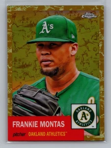 2022 Topps Chrome Platinum Anniversary Frankie Montas Gold SP /50 #289 9587 - Picture 1 of 2