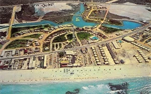 1964 FL Panama City Beach Long Beach Resort Luftaufnahme postfrische Postkarte N84 - Bild 1 von 2