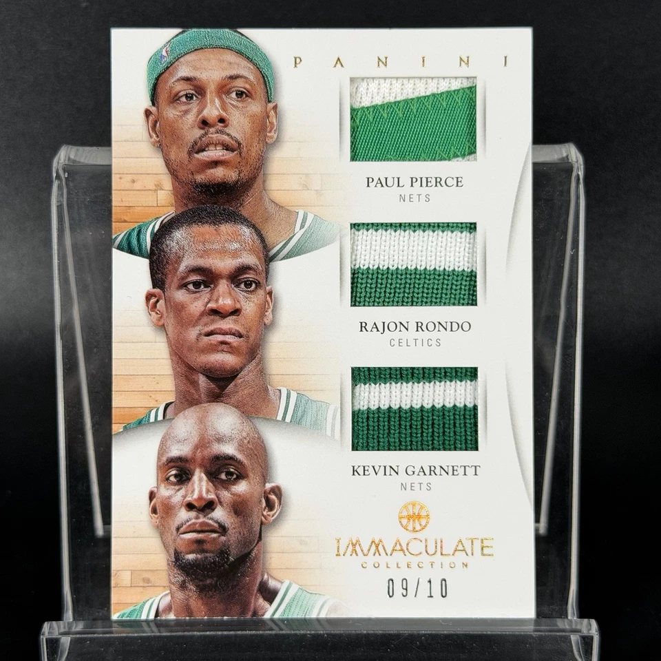 Paul Pierce Rajon Rondo Kevin Garnett 2012 Immaculate Triple Patch Prime /10 - Image 1 of 4