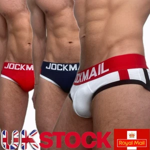 Jockmail Mens Sexy Low Waist Underwear Hipster Briefs in Cotton Stretch Jersey - Picture 1 of 17
