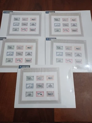 5 Sheets 1998 Bi-Color Re-Issue of the 1898 Trans-Mississippi Stamp Designs - Image 1 of 2