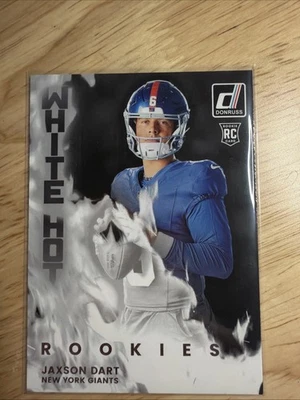 2025 Panini Donruss Jaxson Dart White Hot Rookies Insert (RC) - Image 1 of 2