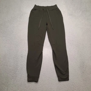 Lululemon City Sweat Jogger Pants Mens XS Army Green Fleece Drawstring Tapered - Picture 1 of 10