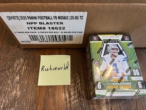2025 NFL Panini Mosaic Football Blaster Box - Mosaic Orange Parallels - Dart - Ward - Bild 1 von 3
