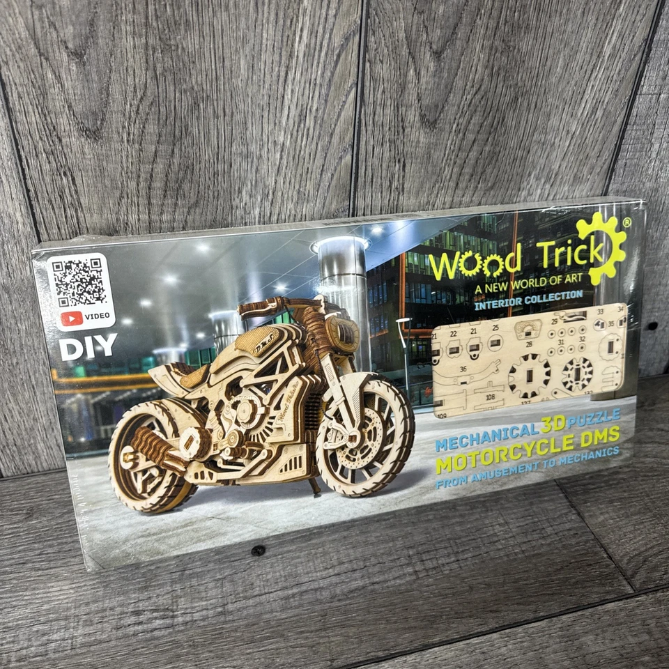 Wood Trick Motorcycle DMS 3d Mechanical Puzzle Model Assembly DIY Kit