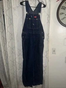 Mono Dickies Denim Lavado Oscuro Y2K Patinador Grunge Hip Hop Gorp Chores 30x30 - Imagen 1 de 14