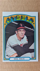 1972 Topps DEL RICE Card #718 CALIFORNIA ANGELS - Foto 1 di 2