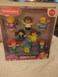 Neu Disney Fisher Price Little People Prinzessin und Prinz Set 8 Figuren versiegelt - Bild 1 von 6