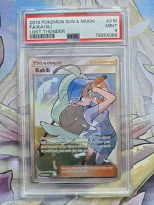 Kahili Pokemon Karte TCG Sonne & Mond Verlorener Donner 210/214 Full Art Trainer PSA 9 - Bild 1 von 2