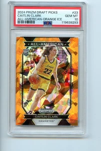 2024 Panini Prizm Draft Picks Caitlin Clark Orange #23 ⭐️💥🎯 PSA Graded 10 - Picture 1 of 2