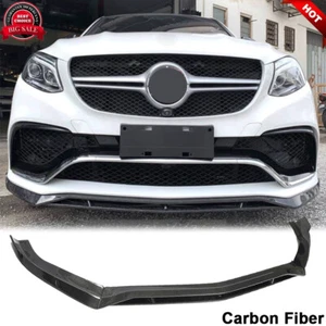 For Mercedes-Benz C292 GLE63 2015-18 Carbon Fiber Front Bumper Lip Spoiler 3pcs - Foto 1 di 12
