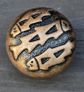 (27) Hickory Southwest Lodge 1 1/4" Copper Cabinet Knobs P374-AC Tribal Fish NEW - Picture 1 of 5