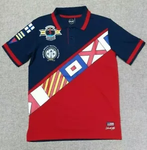 KRISP NYC - Camisa polo de manga corta para hombre - AZUL NAUTICAL YACHT CLUB - Talla S - Imagen 1 de 8