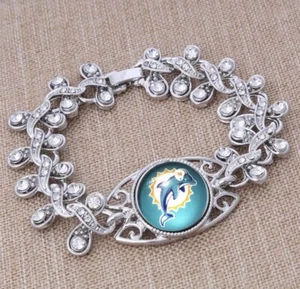 Neu Fußball Rund Bettelverschluss Armband Tibetisches Silber Strass - Bild 1 von 3