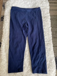 Old Navy girls sz. 14 navy blue classic crop knit legging pants. Comfortable - Picture 1 of 7