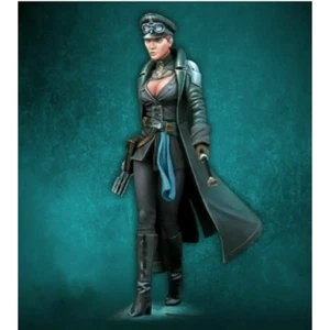 1/24 75mm Resin Steampunk Model Kit German Uniform Beautiful Girl Unpainted - Picture 1 of 4