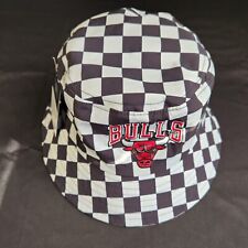 Chicago Bulls Checkered Bucket Hat  Black & White Adult Women Men nba