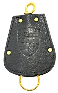 Porsche 356 Black Leather Reutter Key Case - New Genuine - Bild 1 von 7