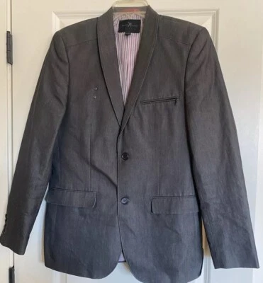 Marc Ecko Cut & Sew Blazer Men’s Gray Sport Coat Suit Jacket Cotton Sz Medium - Image 1 of 4