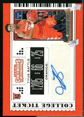 Tyus Battle AU Rookie Card 2019-20 Panini Contenders Draft Picks #115  - Image 1 of 2