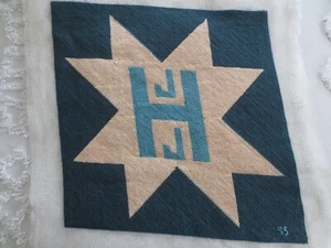 Fertiggestelltes JJH MONOGRAMM religiöse 8-PUNKT STERN NADELSPITZE - 14" x 14" Design - Bild 1 von 4