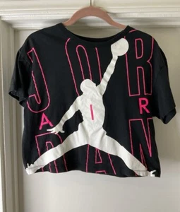 Nike Air Jordan Girls Cropped T-Shirt Size L 12-13 yrs - Picture 1 of 5