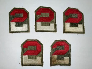 Vintage Military WWII Era US 2nd Army Patches. - Picture 1 of 5