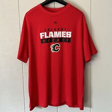 Calgary Flames Hockey NHL Men's Majestic Red Short Sleeve T-shirt NWT
