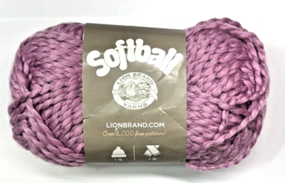 1 sk Lion Brand SOFTBALL Yarn "COSMOS" Lilac purple #5 Bulky 3.5 oz 83 yds - Image 1 of 4