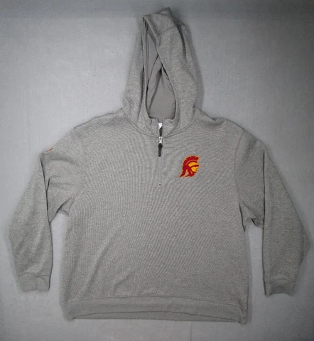 USC Trojans Hoodie Mens 2XL XXL Gray Nike Dri-Fit Pullover College California Cover