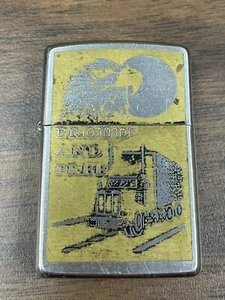 1995 Vintage Zippo Trucker Proud And Free Eagle Lighter - Picture 1 of 4