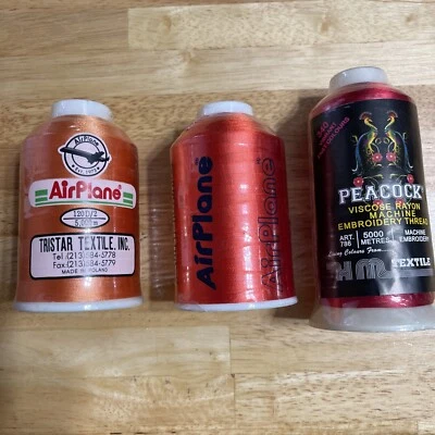 New 3 CONES 5000 Meter Machine Embroidery Thread - Image 1 of 3