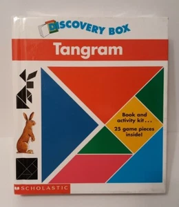 RARE Scholastic Discovery Box Tangram Book 25 Games Activity Kit Book 1997 NEW - Picture 1 of 4